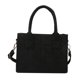 thumbnail image 3 of Bolso bandolera de fieltro Yuyangstore para mujer informal elegante ligero de un solo hombro negro, 3 of 8