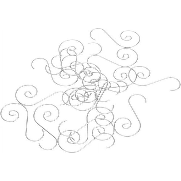 Christmas Ornaments Hooks, 60pcs Multi-Purpose Toys Tree Metal S Shape Hooks Ornament Hangers Christmas Tree Holder Decoratio(Silver)