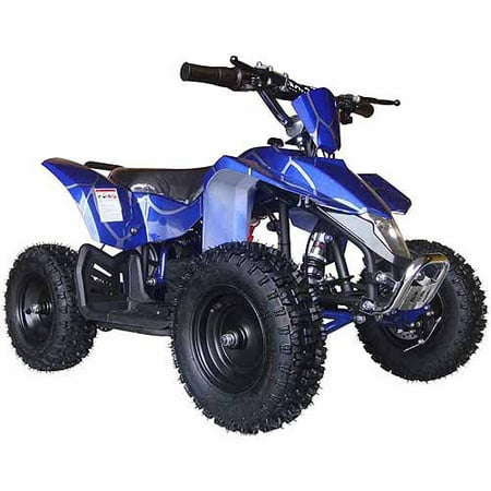 MotoTec 24V Mini Quad V3 Battery-Powered Ride-On, Blue