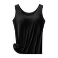 thumbnail image 5 of Women's Regular Size Vest with Built-In Bra, Featuring Comfortable And Breathable Shaping Tops That Can Be Worn As Outerwear And Underwear With Wider Strap Black M, 5 of 6