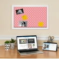 thumbnail image 3 of PinPix ArtToFrames 18x22 Custom Cork Bulletin Board Light Pink Chain   Poster Board Has a Fabric Style Canvas Finish, Framed in Satin White Frame (PinPix-574), 3 of 6