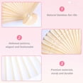 thumbnail image 3 of Abanicos de mano plegables DomeStar de papel blanco, 15 unidades, para bodas, 3 of 8