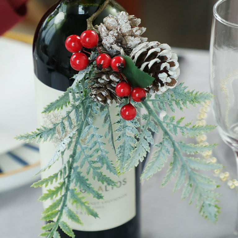 Pine winter vase filler, Christmas greenery arrangement realistic