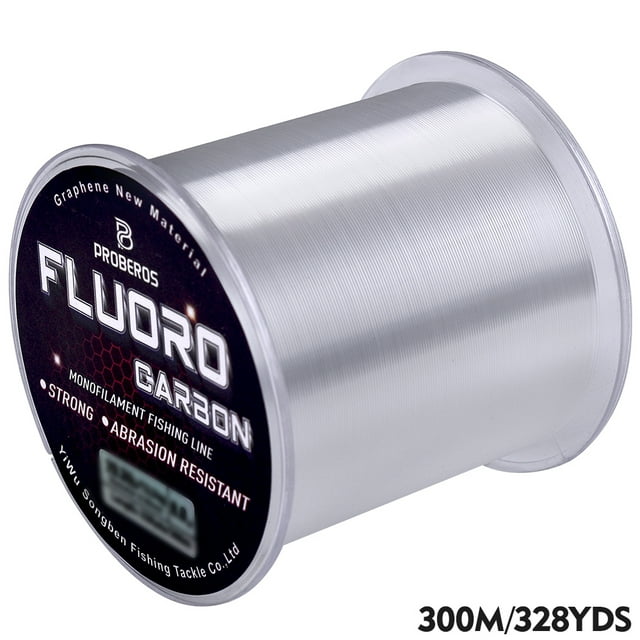 Ligne de Fluorocarbone Probero 100 m&300 m&500 m, Nylon Transparent à Haute Résistance, Fil Monofilament, Lignes de Pêche au Carbone comme sur l'Image-300 m 0,33 mm-14,6 Lb-6,6 kg