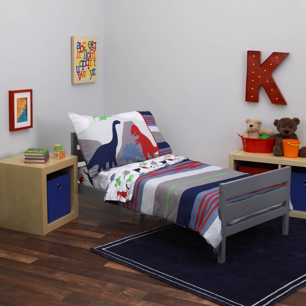 Everything Kids Dinosaur II 4pc Toddler Bed Set