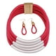 thumbnail image 5 of Collar gargantilla de joyería africana, collar de tela multicapa, collar en capas Rojo, 5 of 9