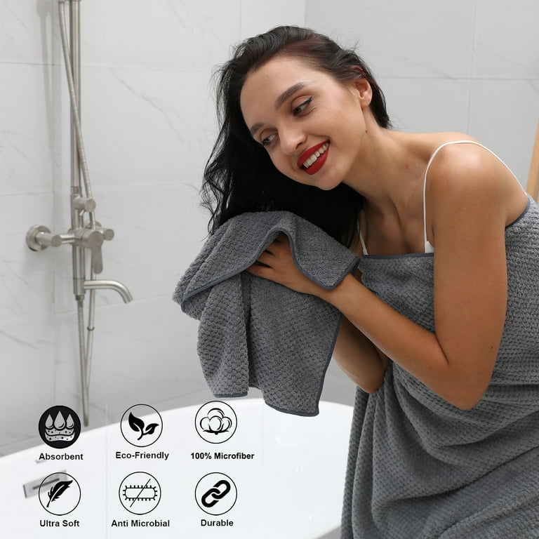 Green Essen 4 Pack Oversized Bath Towel Sets 35x 70Highly Absorbent Quick  Dry Bath Sheets 600 GSM Extra Large Bath Towels Clearance Soft Shower