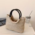 thumbnail image 4 of CHUANK Sac à Main en Osier Naturel Tissé à la Main Sac à Main Rétro Été Femmes Paille Fourre-Tout, 4 of 6