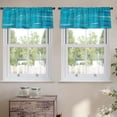 thumbnail image 2 of LALILO Kitchen Curtain Valance With Sea Waves Ornament Rod Pocket Window Curtain 52"x 18" Set of 2, 2 of 5