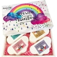 thumbnail image 1 of Bombas de baño arcoíris para niños: bombas de baño de burbujas naturales y orgánicas con manteca de karité hidratante y aceites naturales, 4 bombas de baño grandes de nube de unicornio para niñas, niñ, 1 of 5