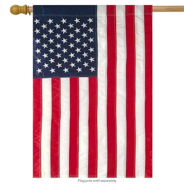Briarwood Lane American Flag Applique & Embroidered House Flag