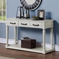 thumbnail image 2 of Steve Silver Hemingway White Alabaster Sofa Table, 2 of 6