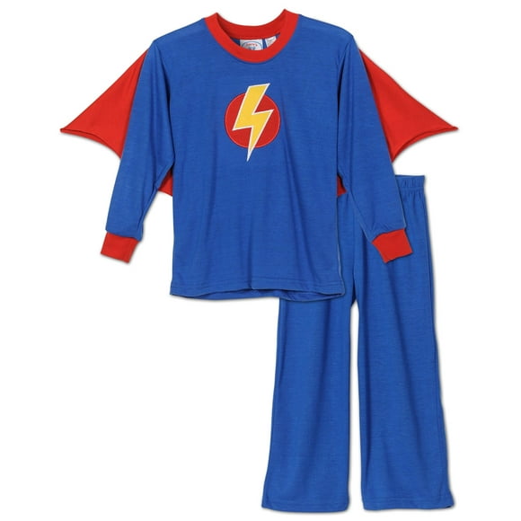 Sara's Print Boys' Girls' Super Hero 2-Piece Pajama with Cape