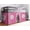 GRAY + Pink & White Tent, variant on JACKPOT! Contemporary Low Loft Twin Bed with End Ladder, White with Pink & White Tent