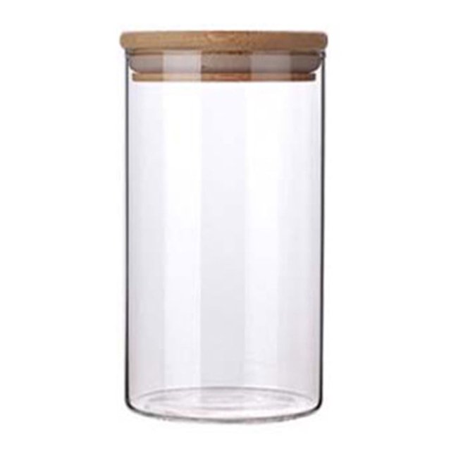Glass Kitchen Storage Canister Large Capacity Storage Jar for Food Storage Organization 10*25cm
