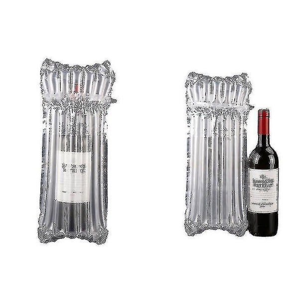Bolsa protectora inflable para botellas de vino, bolsas de viaje para vino, sin bomba de aire, cojín para columna de aire, bolsa de embalaje, 5 uds.