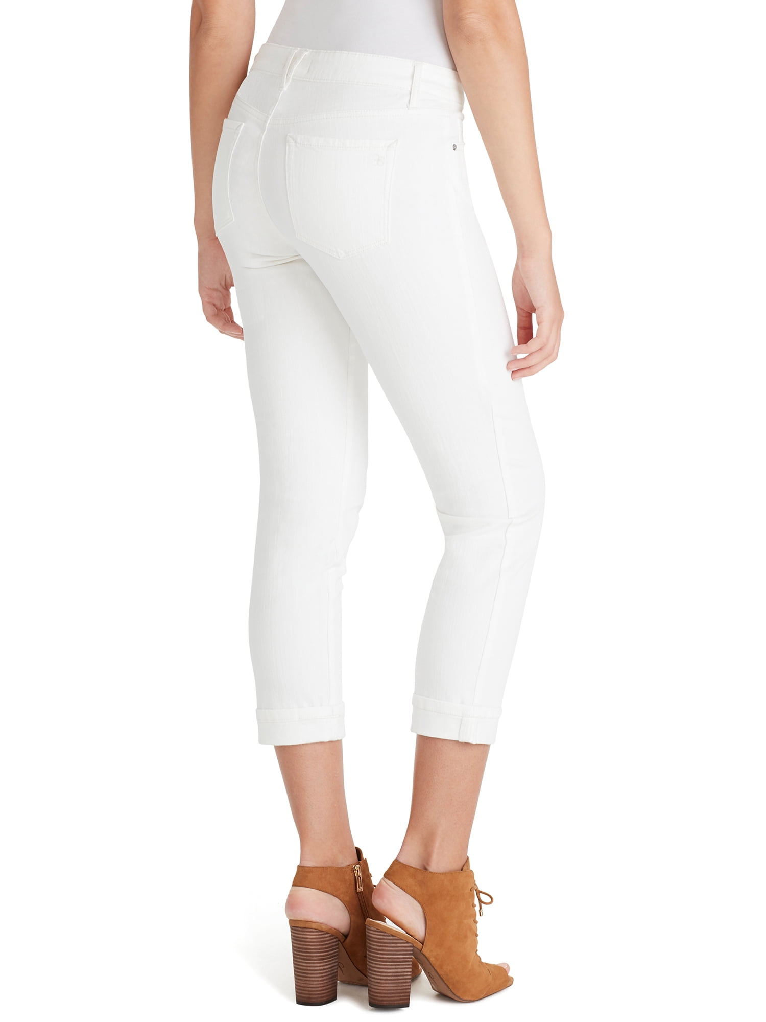 Jessica Simpson Women's FOREVER ROLLED ANKL SKNY W/DEST PLUS-WHI