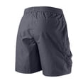 thumbnail image 4 of Besolor Men's Plus Size Cargo Shorts Wide Leg Elastic Waist Drawstring Casual Loose Workout Athletic Shorts with Pockets(5X-Large,Dark Gray), 4 of 7