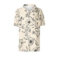 thumbnail image 3 of Blusas para las mujeres Moda casual impresa manga corta botón de bolsillo camiseta superior, suave de poliéster de verano, 3 of 7