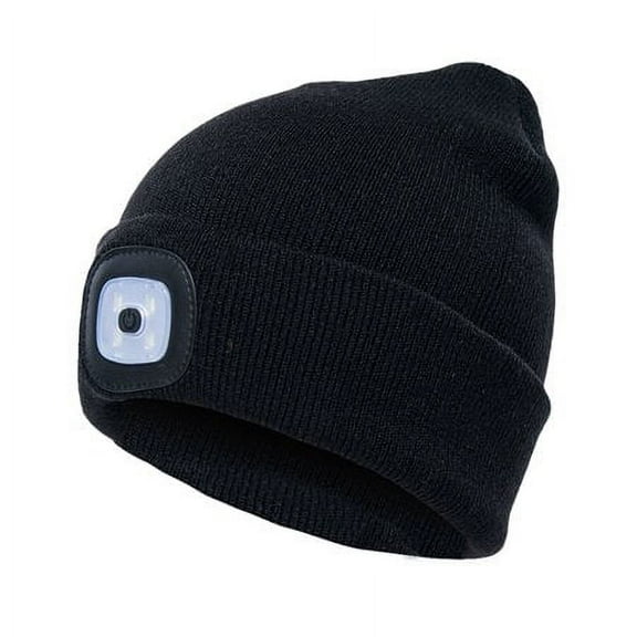 Viworld Unisex Kintted Hat with Led Light Autumn Winter Warm Beanie Cap Outdoor Flashlight Lamp for Camping Hiking Walking Fishing Running