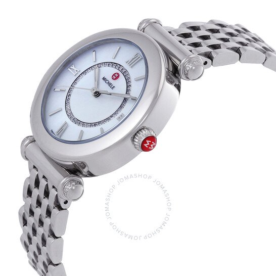 MICHELE MWW16E000002 Caber MOP Silver Diamond Dial Stainless  display picture 1