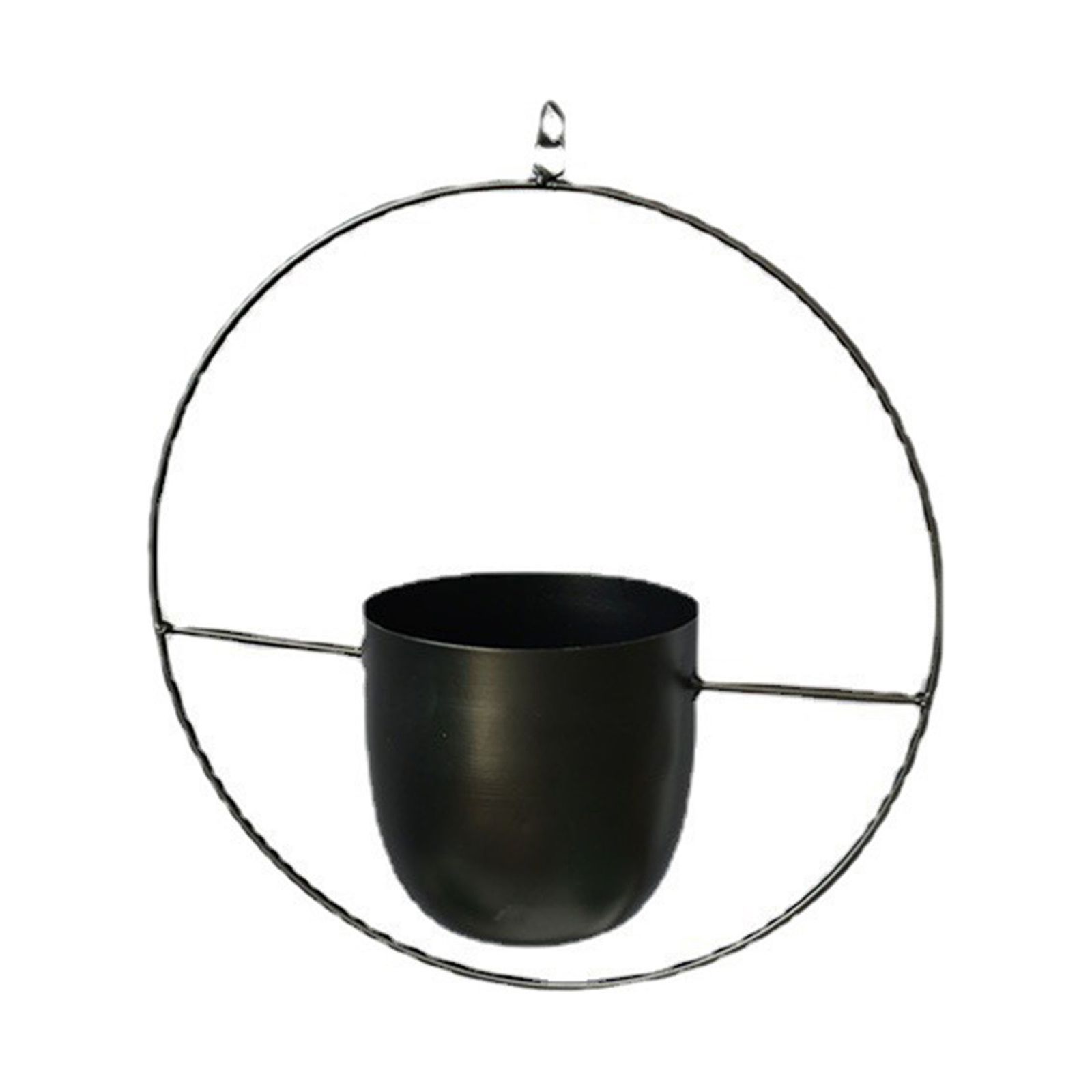 Hanging Hanging Basket Metal Flower Pot Black Plant Basket Modern