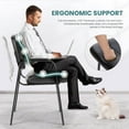 thumbnail image 4 of JONPONY PU Leather Guest Chair with Padded Armrests, Separate Backrest & Seat Cushion, Comfortable Office Chair for Reception, Conference, and Waiting Rooms, Black, Single, 4 of 9