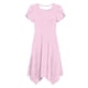 thumbnail image 5 of Mujeres Manga Corta Tops Casual Cuello Redondo Vestido de Impresión Irregularmente Falda Vestido de Manga Corta para Mujeres, 5 of 7
