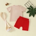 thumbnail image 4 of TOWED22 Toddler Baby Boys Western Outfits Embroidery Cow Short Sleeve T Shirt and Plaid Shorts Sets 2Pcs Summer Clothes Set Red,18-24 M, 4 of 9