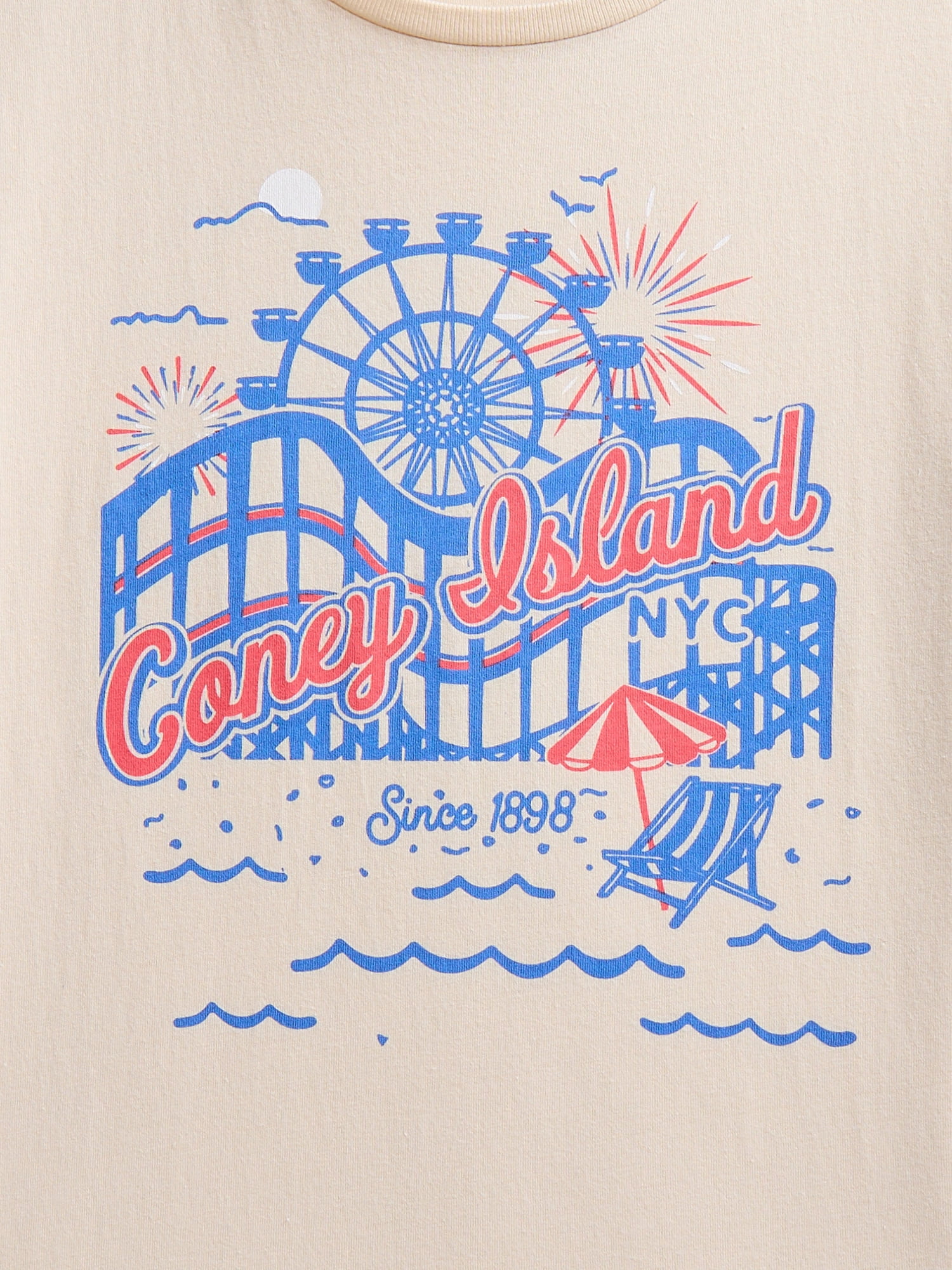 Wonder Nation Girls NYC Amusement Park Graphic Tee with Short Sleeves, Sizes 4-18