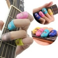 thumbnail image 6 of Yirtree 24pcs Guitar Silicone Finger Protector,Color Fingertip Protection Covers Caps in 3 Sizes for Beginner Playing Ukulele Electric Guitar and 5 Guitar Picks, 6 of 8