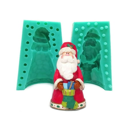 

XINYTEC Xmas Candle Silicone Mould Santa Claus Candle Mould Christmas Cake Candy Mould
