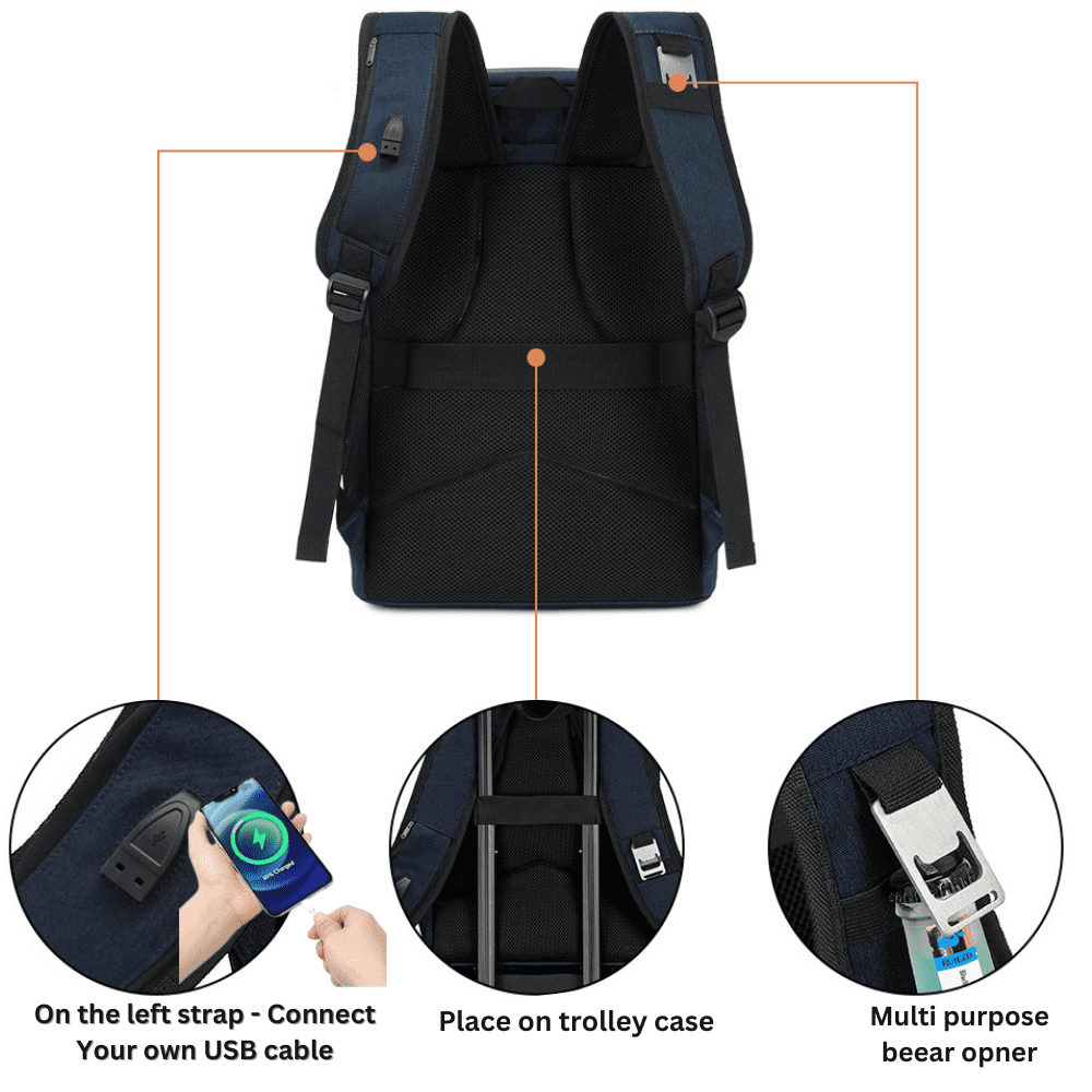 Backpack Coolers Insulated Leak Proof 30 Cans- Portable Cooler Lightweight for Beach, Travel, Camping & Lunch, Cooler Backpack for Men & Women, Insulated Compartment & USB Port