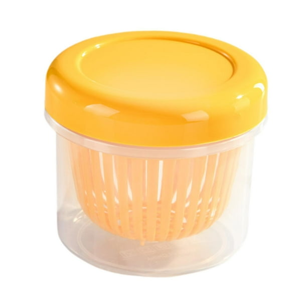 Colador de yogur casero para hacer tú mismo, colador de alimentos para la cocina, el hogar o un picnic. amarillo