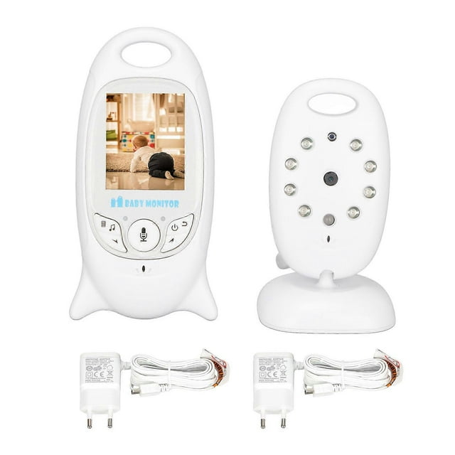 Video Baby Monitor 2in LCD Screen 2 Way Conversation 8 Different Lullabies Portable Baby Camera Monitor 100‑240V EU Plug 100‑240V
