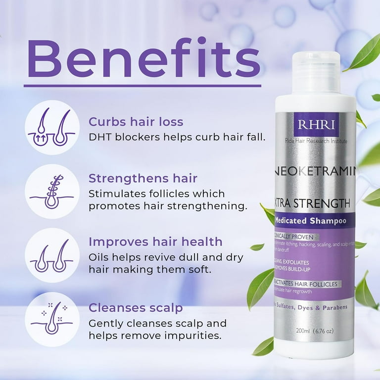 Anti-Fungal Medicated Shampoo & Brush Set - Dandruff, Dry Scalp