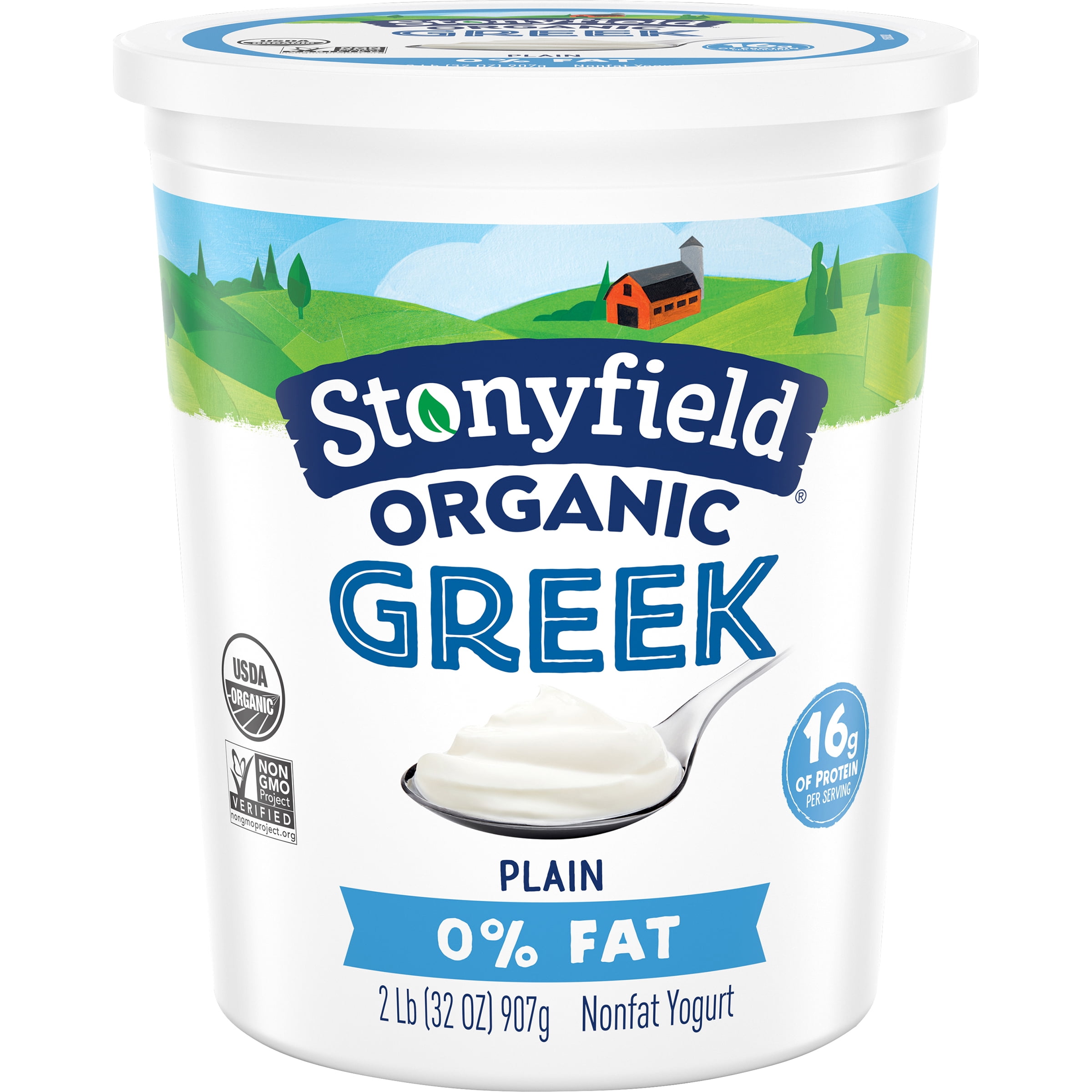 Stonyfield® Organic Greek Plain Nonfat Yogurt 32 oz. Tub