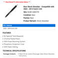 thumbnail image 2 of Rear Shock Absorber - Compatible with 2003 - 2014 Ford E-250 2004 2005 2006 2007 2008 2009 2010 2011 2012 2013, 2 of 2