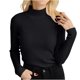 thumbnail image 2 of Suéter de cuello redondo Otoño e invierno Moda europea y de moda Suéter de color sólido Suéter de cuello redondo Suéter de mujer Top acrílico, 2 of 3