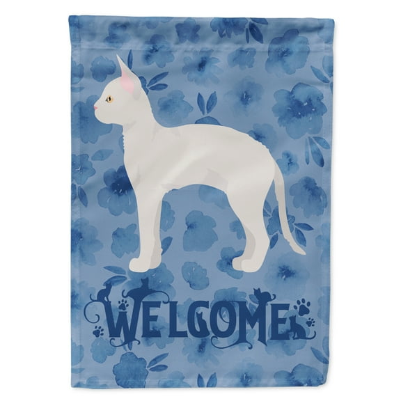 German Rex #3 Cat Welcome Flag Canvas House Size