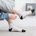 thumbnail image 4 of Salouo Playing Rabbit Pattern Unisex Middle Tube Socks,Middle-Finger Knee High Socks Over The Calf Tube Stocking Crew Stockings for Women and Men Tube Socks, 4 of 8