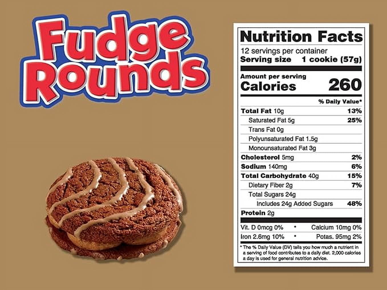 Little Debbie Fudge Rounds Sandwich Cookies, 8 ct pack of 3