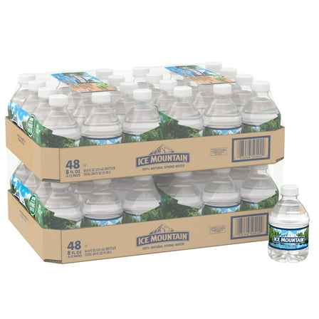 Ice Mountain Spring Water, 8 fl oz, 48-Pack Plastic Bottles
