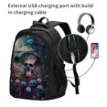 thumbnail image 2 of Yiaed Forest Mushroom Skull Print Laptop Backpack,Business Travel Durable Laptops Backpack with USB Charging Port,Water Resistant College Computer Bag, 2 of 5