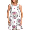 thumbnail image 1 of Lukts Robe Sans Manches pour Femmes, Robe d'Été à Col Rond avec Poches, Adaptée à la Vie Quotidienne, Plage, Fête, 1 of 7