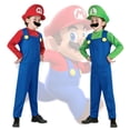 thumbnail image 4 of Disfraz de Super Cosplay para niños, traje de Mari Bros, mameluco de fantasía de Anime para niños y niñas, vestido de manga larga para fiesta de Halloween, disfraz con sombrero, 4 of 4