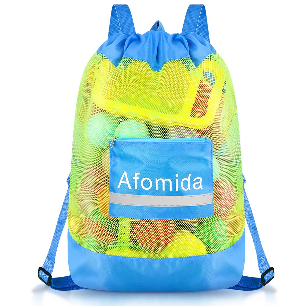 Mesh Beach Bag Large Tote Sand Beach Toy Bag Durable Backpack Swim and