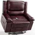 thumbnail image 1 of Ourlova 22 Inch PU Leather Power Lift Recliner Chair - Heat and Massage Claret (Compact Standard Style), 1 of 8