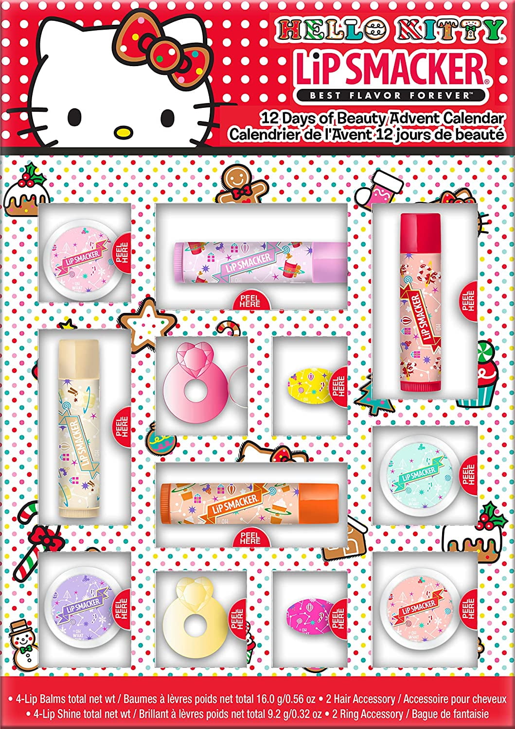 Lip Smacker Holiday 12 pc Advent Calendar Hello Kitty - Walmart.com