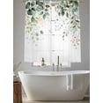 thumbnail image 6 of Sheer Curtains 63 Inches Long, Eucalyptus Leaf Light Filtering Window Curtains for Living Room/Bedroom, Weeping Green Botanical Summer Rod Pocket Voile Sheer Curtain Drapes, 52"W x 63"L, 2 Panels, 6 of 8